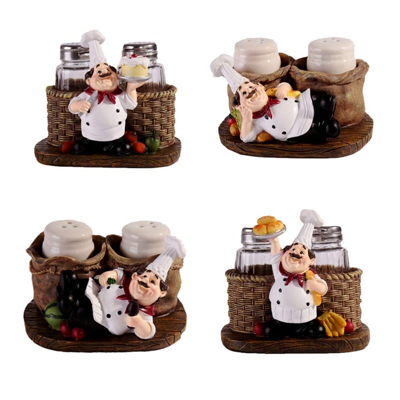 SMANTA French Chef 2Pcs Spice Bottle Shaker - Wine Bottle Decoration for Barbecue, Spice Jars, Seasonings, Baking Gadget - Image 3