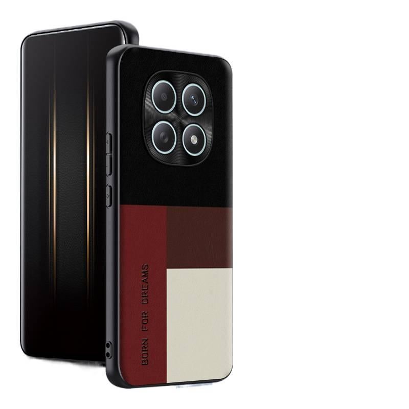MS غطاء واقي، تغطية كاملة, حماية من السقوط، مقاوم للصدمات لـ Redmi Note 15، أخضر ملمس جلد باللون الأخضر باللون الأحمر - Image 2