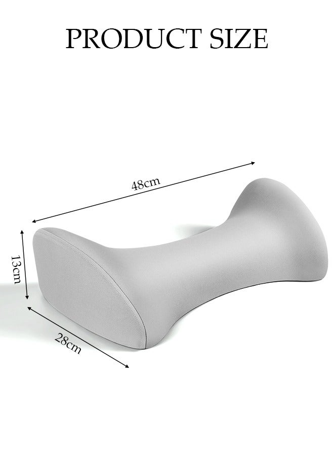 DUNISO وسادة دعم القطن القطني، وسادة قطنية للنوم بتصميم مريح، مسند ظهر متعدد الوظائف من رغوة الذاكرة، قابلة للتنفس وناعمة، قابلة للإزالة والغسل، مناسبة لمقاعد السيارات، كراسي المكتب، كراسي الاسترخاء والأسرة، 49 * 28 * 13 سم - Image 2