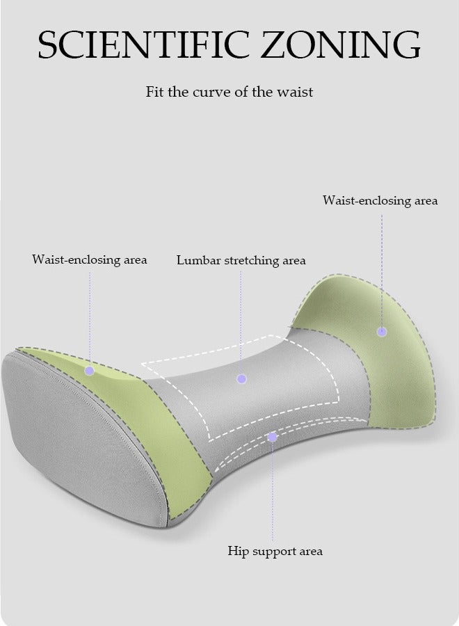 DUNISO وسادة دعم القطن القطني، وسادة قطنية للنوم بتصميم مريح، مسند ظهر متعدد الوظائف من رغوة الذاكرة، قابلة للتنفس وناعمة، قابلة للإزالة والغسل، مناسبة لمقاعد السيارات، كراسي المكتب، كراسي الاسترخاء والأسرة، 49 * 28 * 13 سم - Image 4
