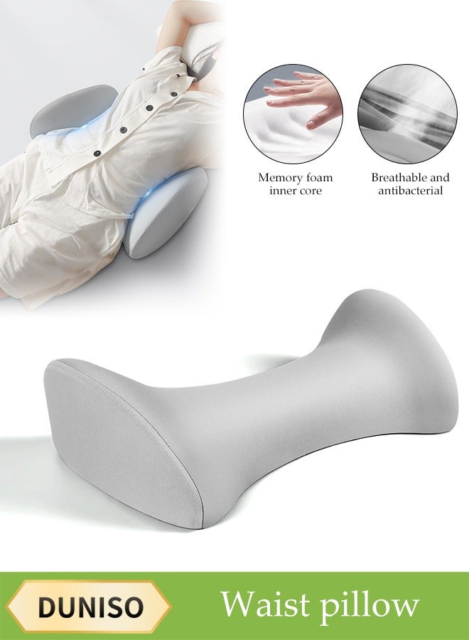 DUNISO وسادة دعم القطن القطني، وسادة قطنية للنوم بتصميم مريح، مسند ظهر متعدد الوظائف من رغوة الذاكرة، قابلة للتنفس وناعمة، قابلة للإزالة والغسل، مناسبة لمقاعد السيارات، كراسي المكتب، كراسي الاسترخاء والأسرة، 49 * 28 * 13 سم - Image 1