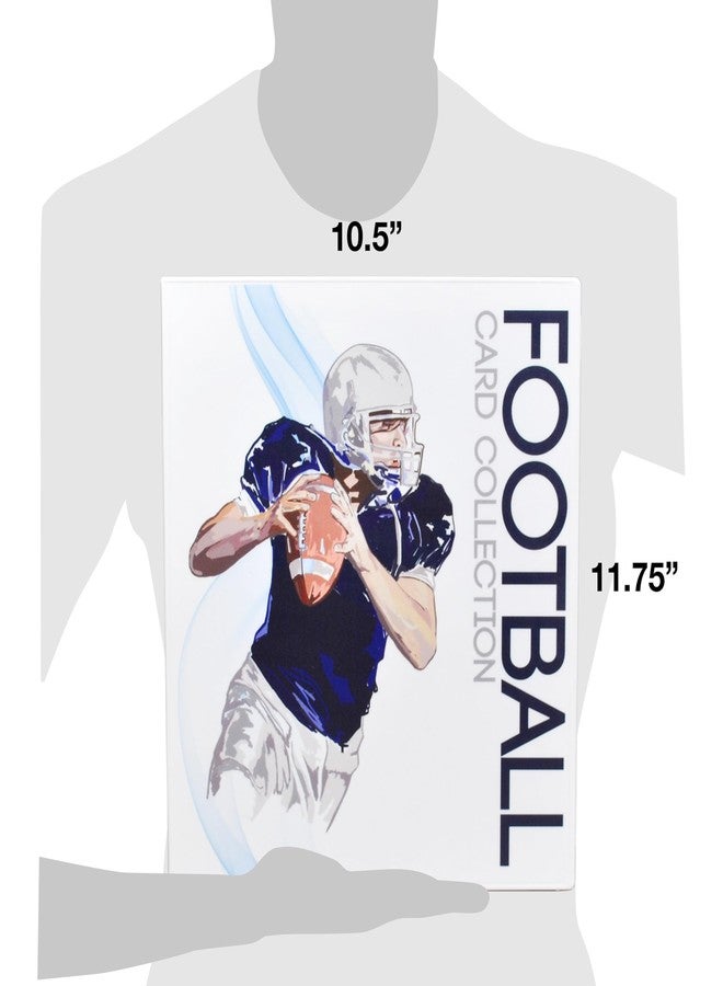 UniKeep Football Themed Trading Card Collection Binder with Trading Card Pages. (Blue, Metal Rings) - Image 4