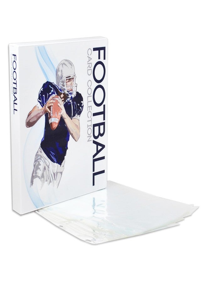 UniKeep Football Themed Trading Card Collection Binder with Trading Card Pages. (Blue, Metal Rings) - Image 2