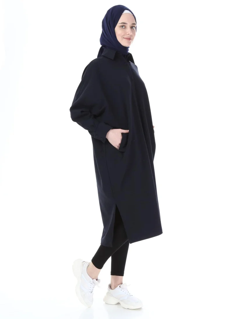 Bwest Navy Blue - Cuban Collar - Tunic - Bwest