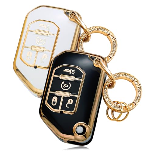 RFSRZ 2PCS for Jeep Key Fob CoverFits for 2025 Wrangler JLJLU 20182022 2023 2024 for Jeep Gladiator JT Truck 20202022 2023 Accessories - Image 1