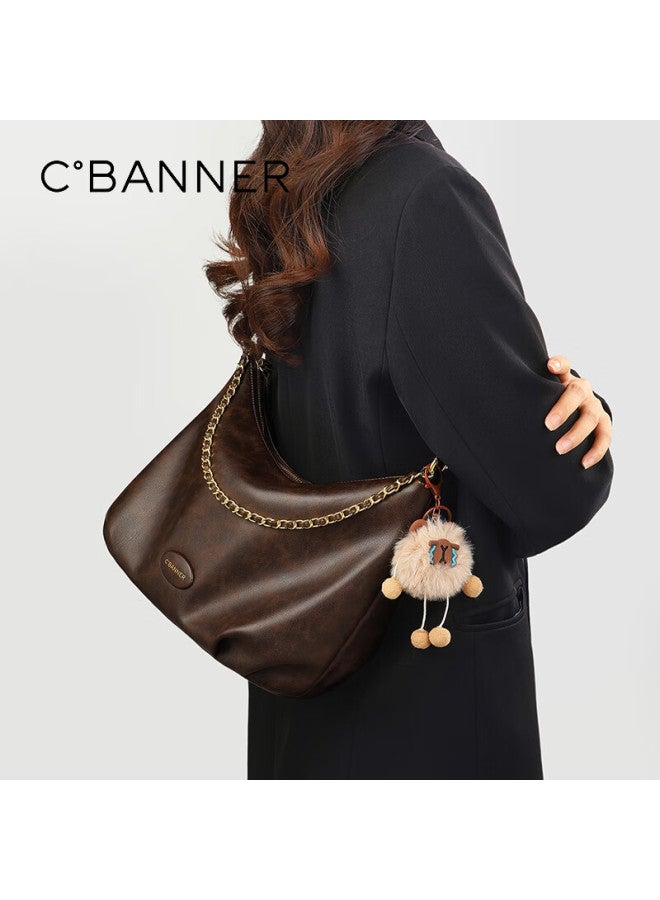 C.banner Women's Leather Crossbody Bag Large Capacity Fashion Luxury Shoulder Bag Birthday New Year Gift For Girlfriend - Image 1