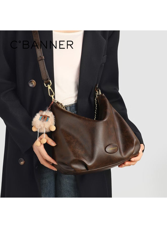 C.banner Women's Leather Crossbody Bag Large Capacity Fashion Luxury Shoulder Bag Birthday New Year Gift For Girlfriend - Image 2