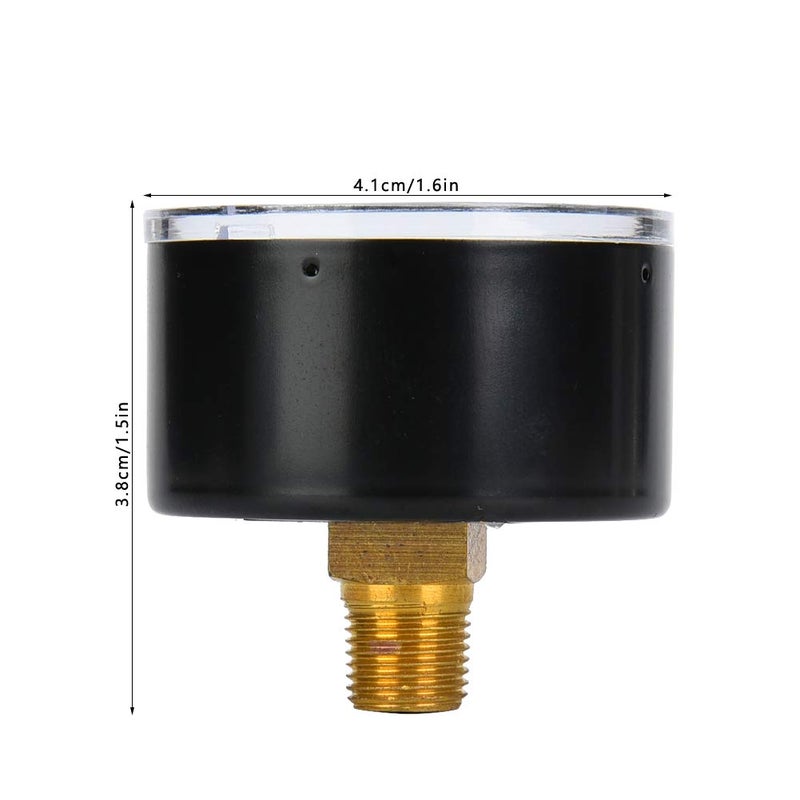 Mechanical Pressure Gauge 0 30psi 0 2bar BSPT Back Connection Durable Metal Case - Image 4