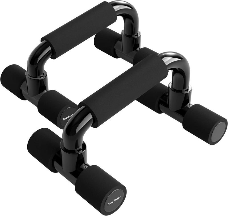 Readaeer Push Up Bars Gym Exercise Equipment Fitness 1 Pair Pushup Handles with Cushioned Foam Grip and Non-Slip Sturdy Structure Push Up Bars for Men & Women - Image 1