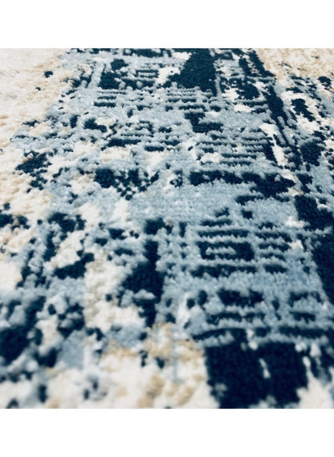 HANDPICKED FURNITURE Handpicked Furniture Abstract Blue Rug, Ultra Soft Area Carpets For Bed Room, Living Room, And Dining Room, Antislip Floor Carpets, Easy To Clean, Made In Turkey  - Image 4