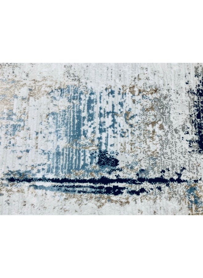 HANDPICKED FURNITURE Handpicked Furniture Abstract Blue Rug, Ultra Soft Area Carpets For Bed Room, Living Room, And Dining Room, Antislip Floor Carpets, Easy To Clean, Made In Turkey  - Image 3