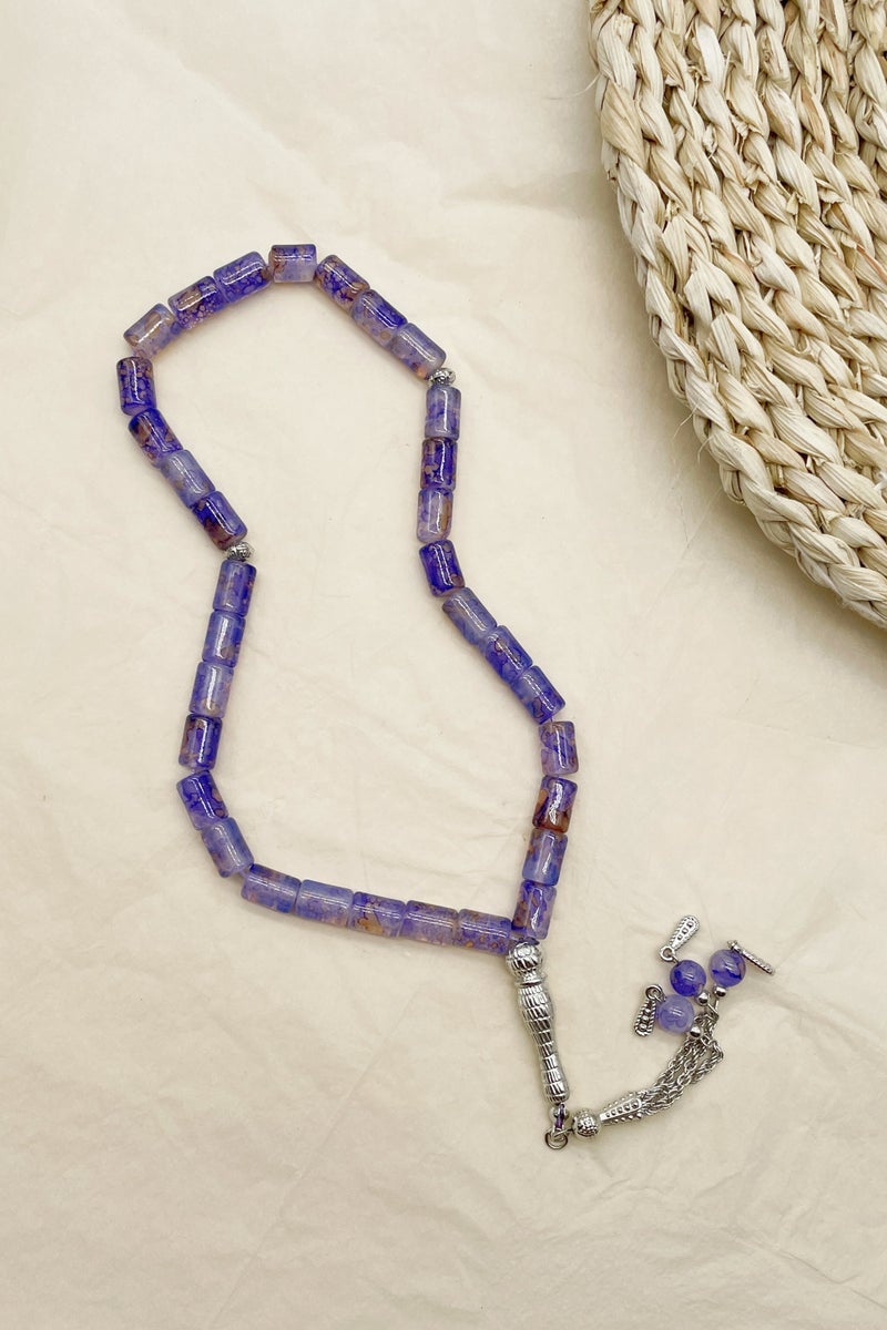 Tasbih 33-bead cylindrical glass prayer beads Arabic exquisite bracelet - Image 1
