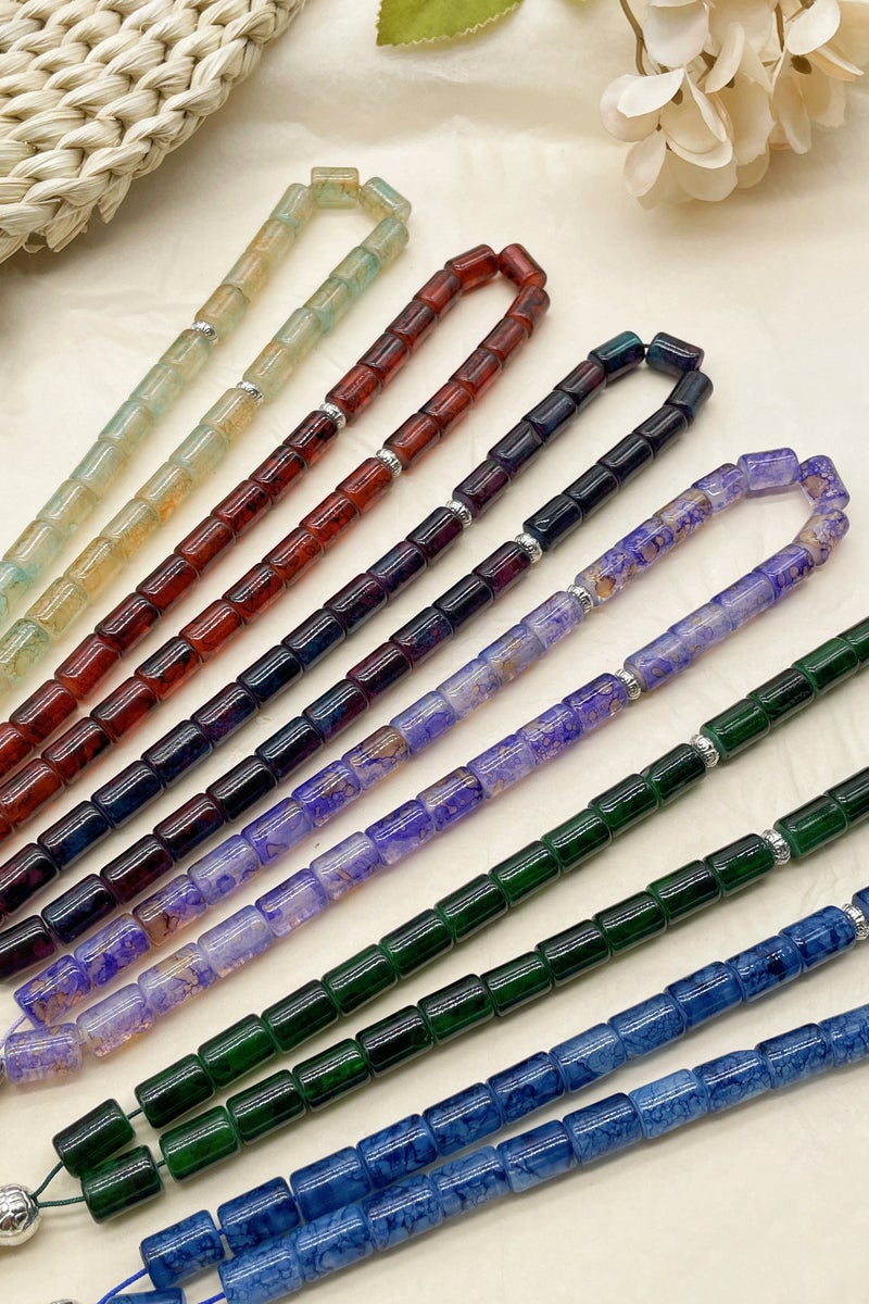 Tasbih 33-bead cylindrical glass prayer beads Arabic exquisite bracelet - Image 3