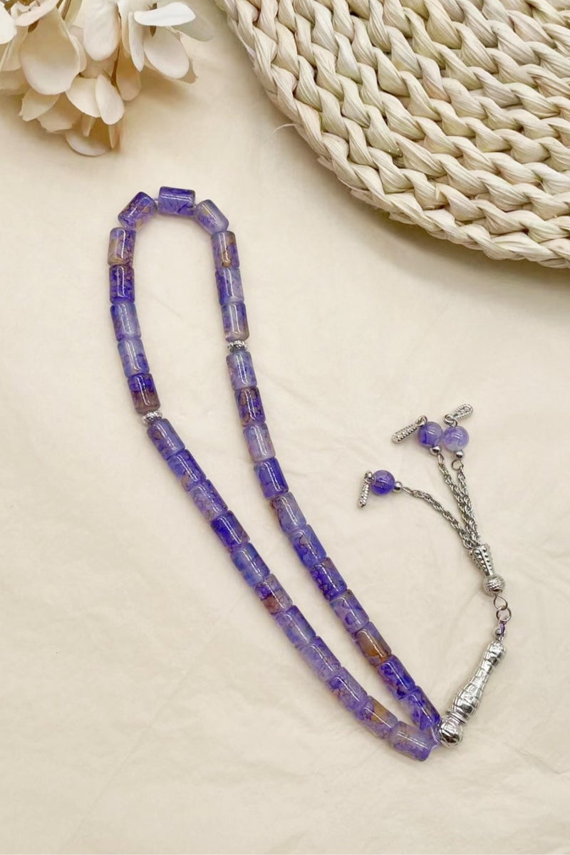 Tasbih 33-bead cylindrical glass prayer beads Arabic exquisite bracelet - Image 2