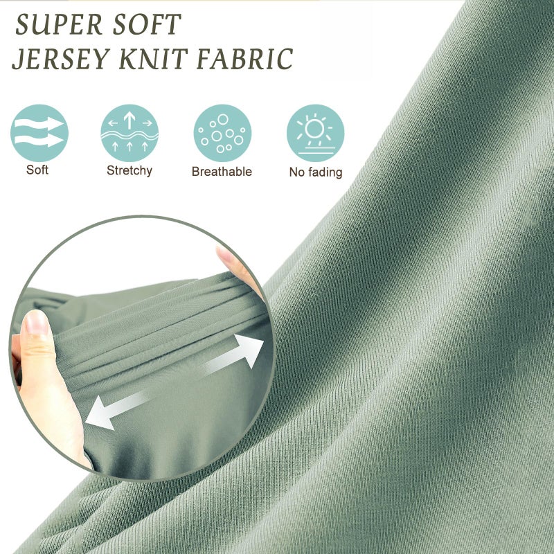 OWLOWLA Newborn Swaddle Set Stretch Wrap Swaddle Receiving Blanket for Baby Boy Girl(Olive-rm) - Image 2