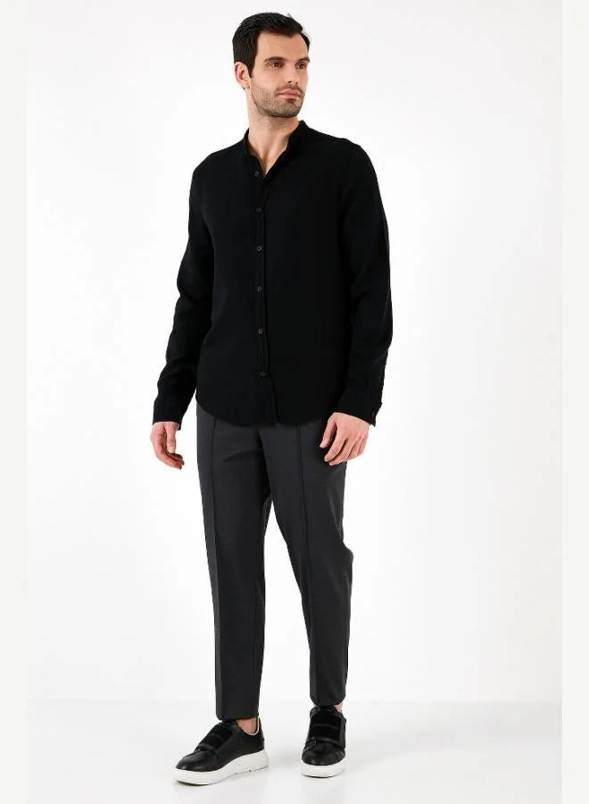 Buratti  Buratti Cotton Regular Fit Mandarin Collar Shirt Men's SHIRT CF25S127702 for Men | Best Price UAE