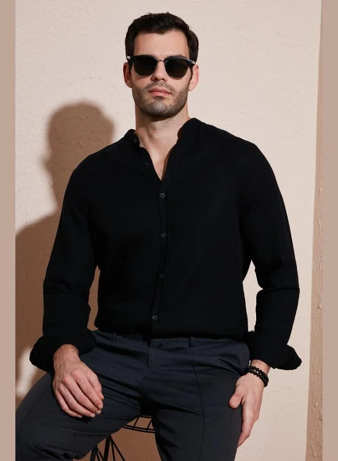 Buratti  Buratti Cotton Regular Fit Mandarin Collar Shirt Men's SHIRT CF25S127702 for Men | Best Price UAE