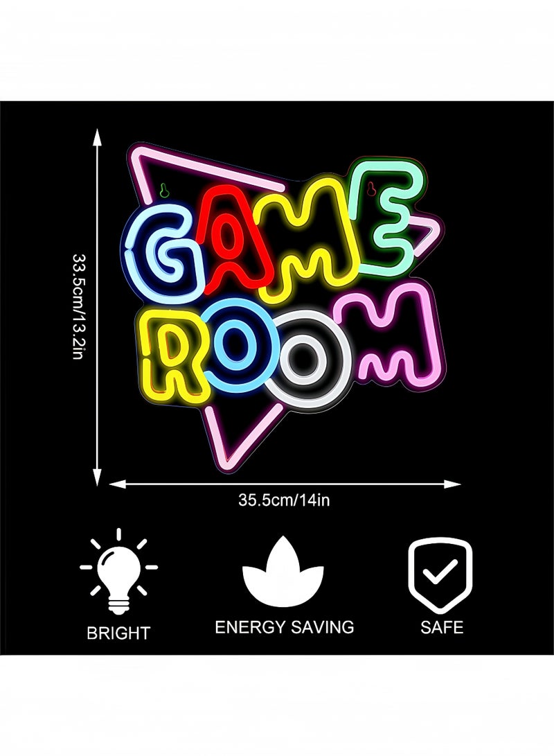 Peachjoy Game Room Large Neon Signs 13.2"x14" Colorful LED,USB Neon Lights for Game Zone Party Decor Bedroom Gaming Wall Lightup Signs Teen Boy Bedroom Home Gamer Party Decorations Gifts  - Image 3
