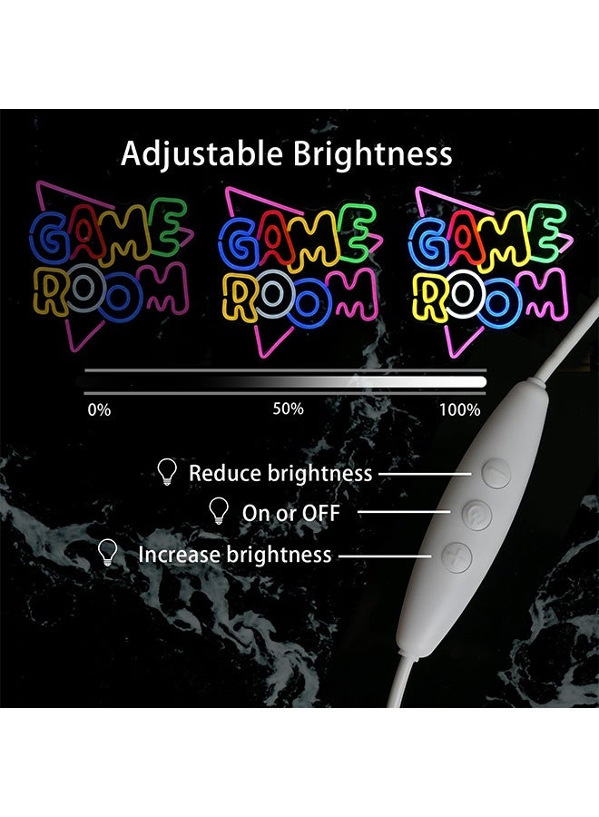 Peachjoy Game Room Large Neon Signs 13.2"x14" Colorful LED,USB Neon Lights for Game Zone Party Decor Bedroom Gaming Wall Lightup Signs Teen Boy Bedroom Home Gamer Party Decorations Gifts  - Image 4