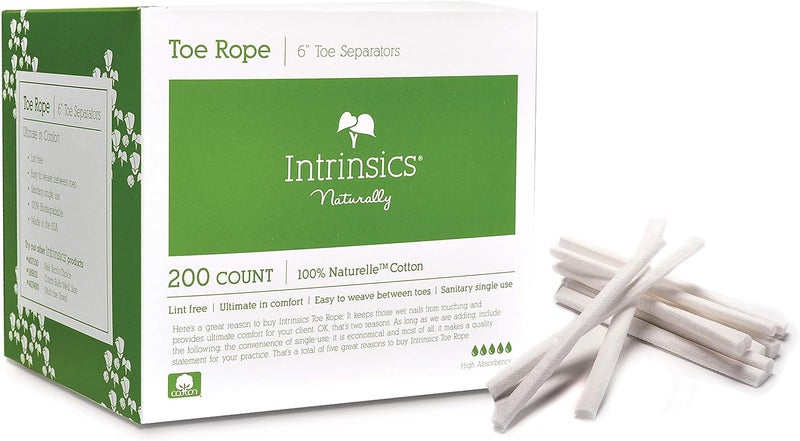 Intrinsics Toe Rope - 6" Cotton Toe Separators, 200 Count for Ultimate Comfort - Image 1