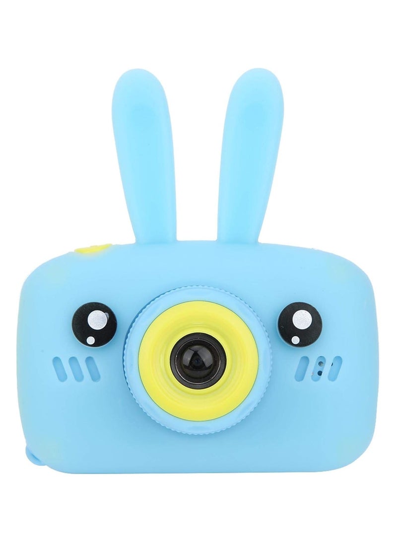 كاميرا رقمية للأطفال من عمر 3 إلى 12 سنة – فيديو بدقة 1080P HD، فلاتر ممتعة، بطارية قابلة للشحن – تصميم أرنب أزرق، هدية مثالية للأعياد والمناسبات - Image 1