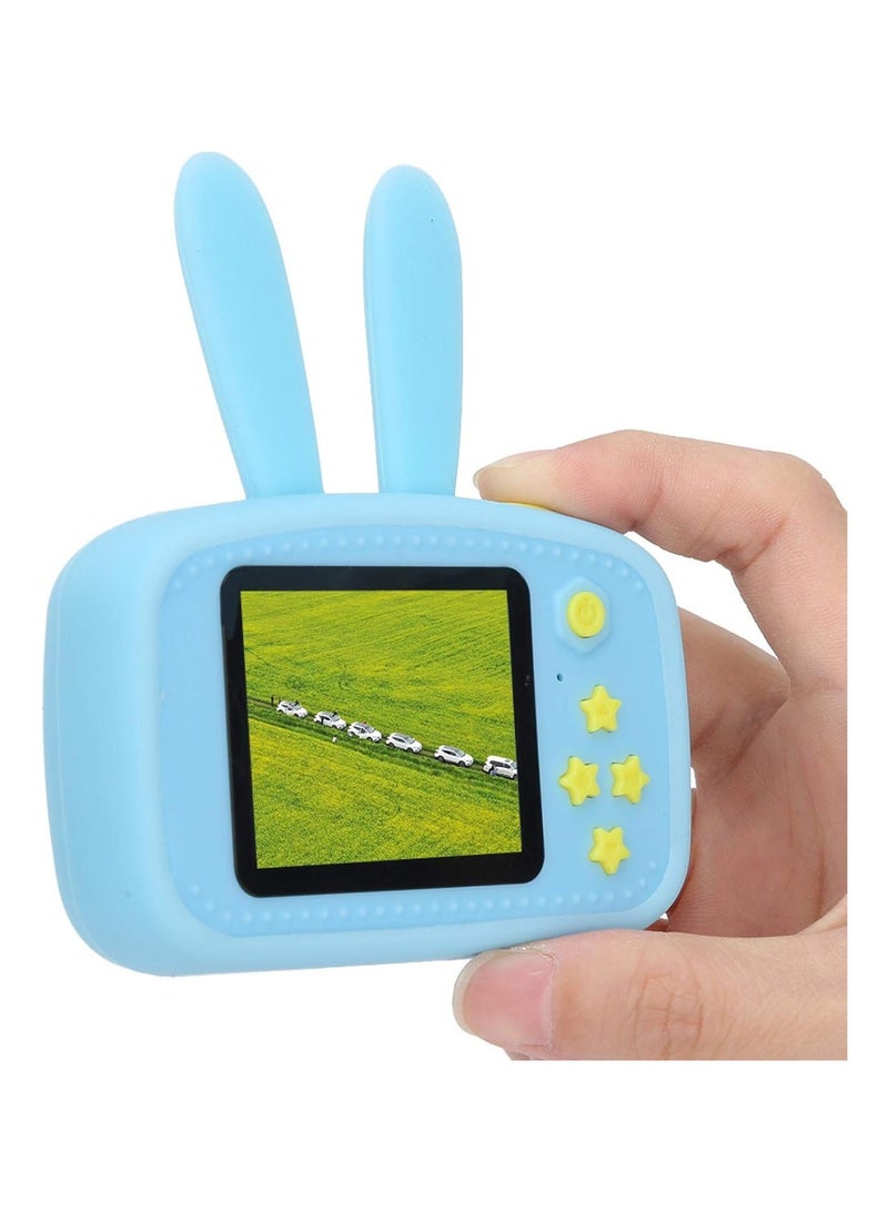 كاميرا رقمية للأطفال من عمر 3 إلى 12 سنة – فيديو بدقة 1080P HD، فلاتر ممتعة، بطارية قابلة للشحن – تصميم أرنب أزرق، هدية مثالية للأعياد والمناسبات - Image 3