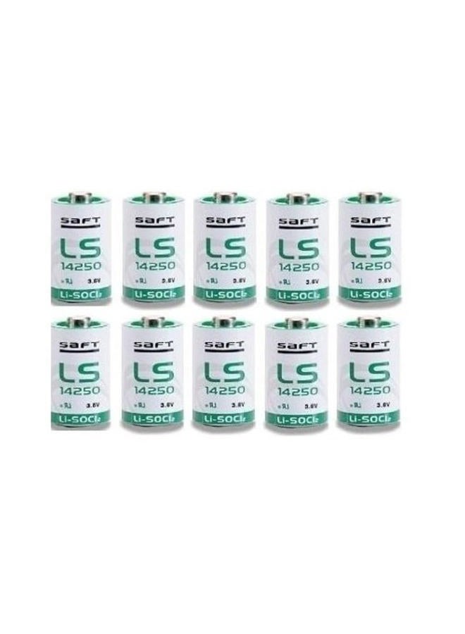 SAFT LS-14250 1/2 AA 3.6V Lithium Non Rechargeable Battery - Pack of 10 - Image 1