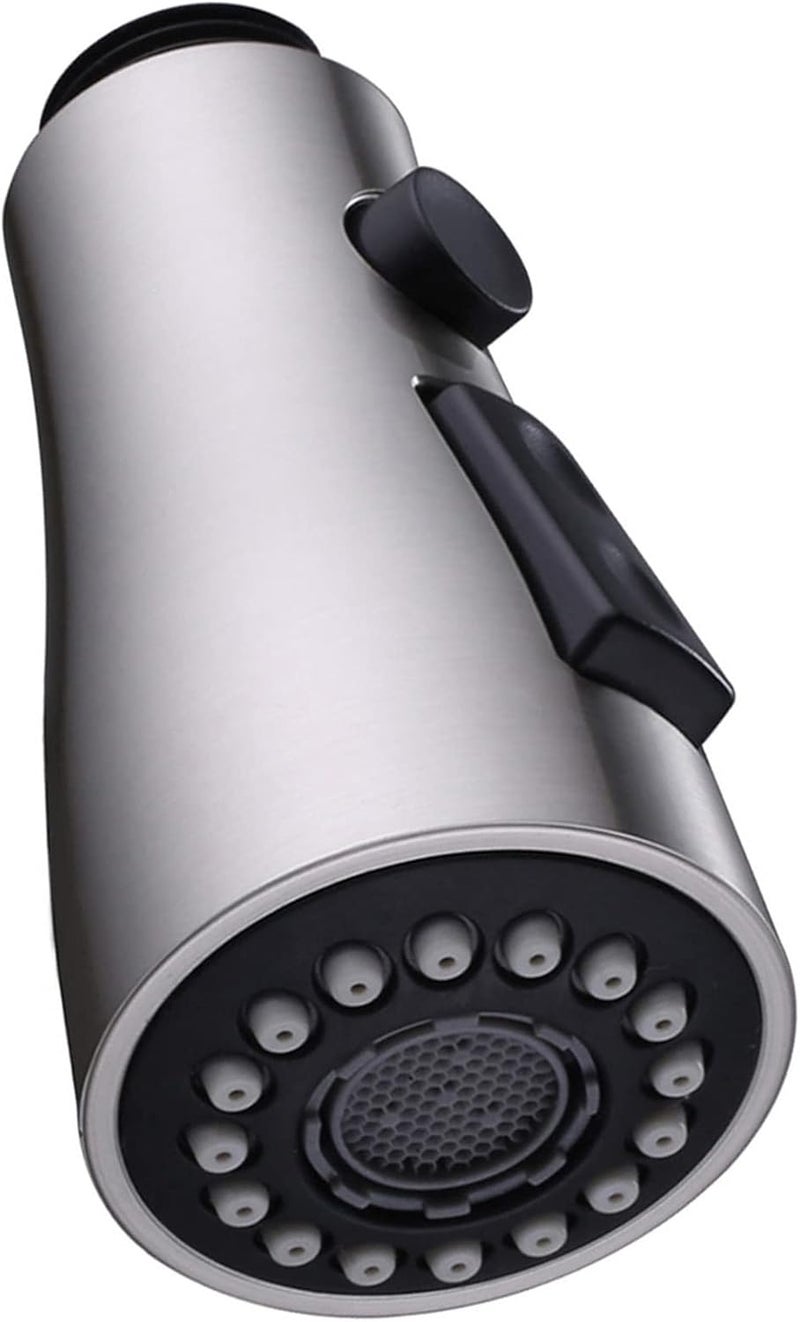 Angle Simple استبدال رأس صنبور المطبخ، موصل خيط ذكر G 1/2 أو 13/16 بوصة، مختبر وفقًا لمعايير NSF/ANSI/CAN 61 و 372، ملحق رش صنبور الحوض، وضع الرش والتوقف، نيكل مصقول - Image 1