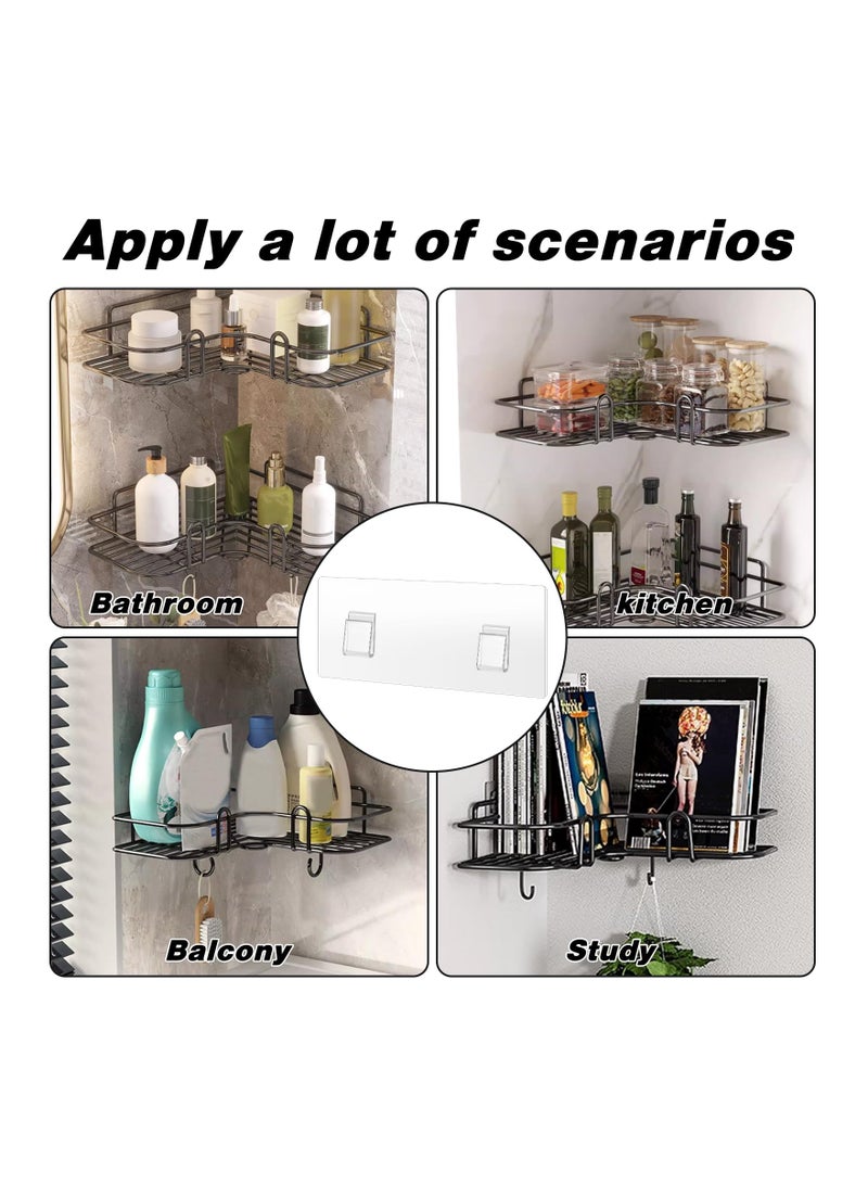 SOLARAE 6 Pack Shower Caddy Adhesive for Replacement No Drilling Wall Hooks Sticky Pads Shower Shelf Adhesive Caddy Adhesive for Corner Shower Caddy Bathroom Storage Shelves and Kitchen Racks - Image 5