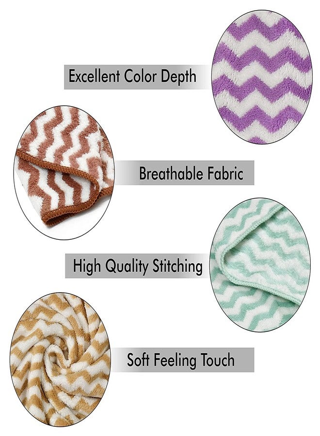 First Kick Luxury Microfiber 2 Pcs Face Baby Towel Super Absorbent, Fade-Resistent, Ultra Soft (Zig-Zag) - L 61 cm x B 46 cm - Sky Blue - Image 4