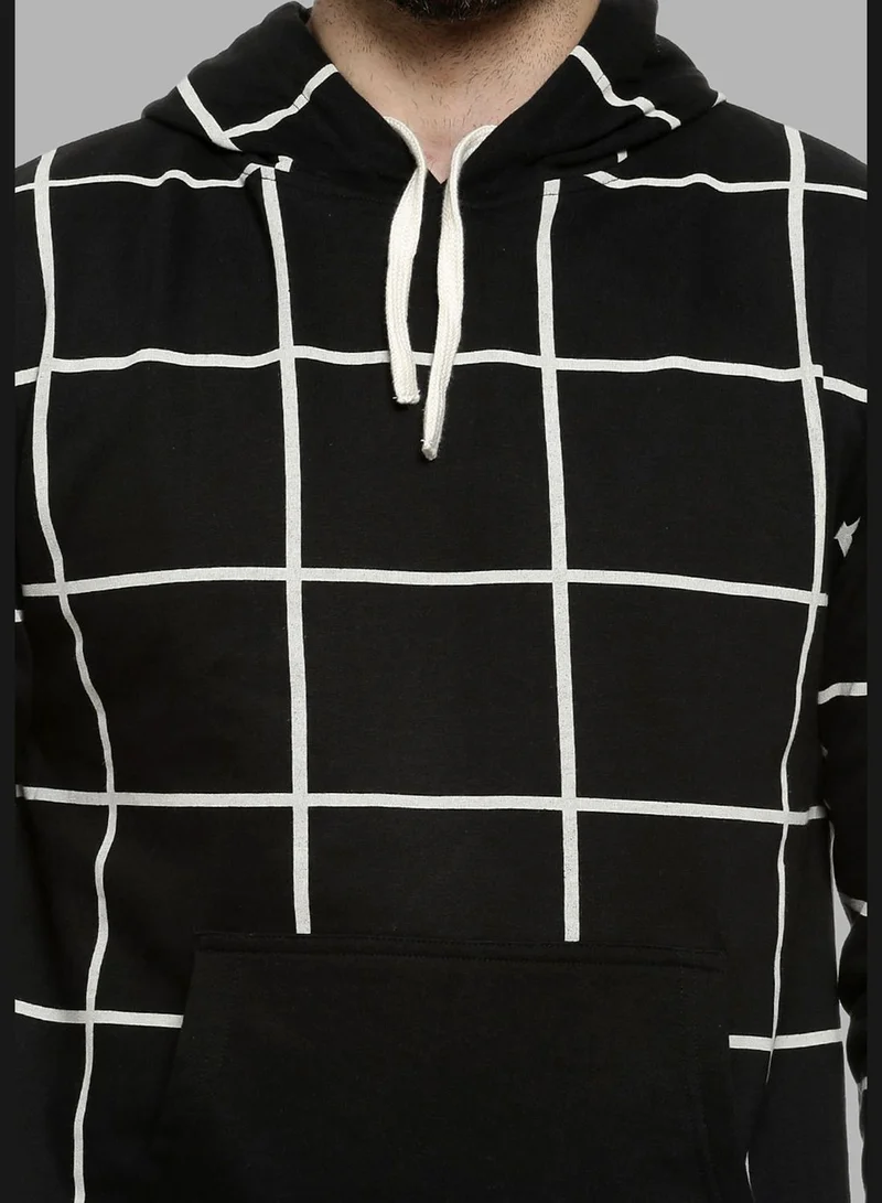 Campus Sutra Front Pocket Printed Hoodie