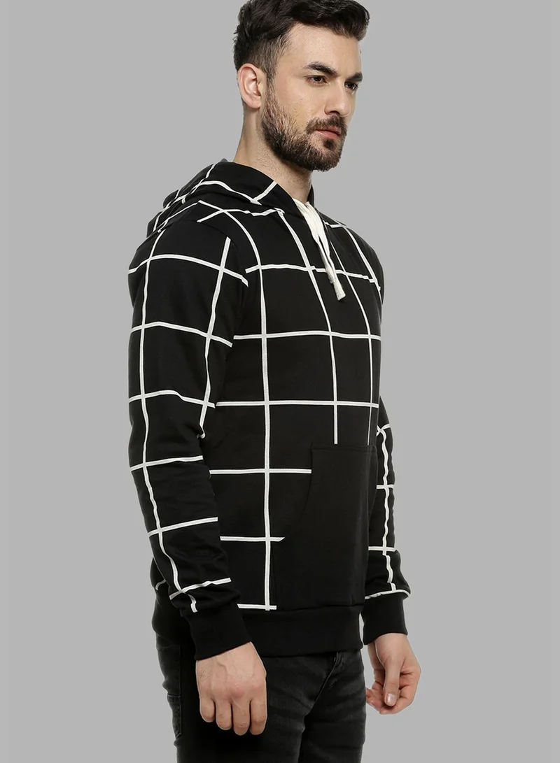 Campus Sutra Front Pocket Printed Hoodie