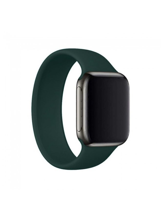 Beauenty Solo Loop Band For Apple Watch Series 6/SE 40mm Dark Green - Image 2