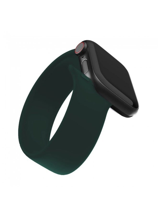Beauenty Solo Loop Band For Apple Watch Series 6/SE 40mm Dark Green - Image 3