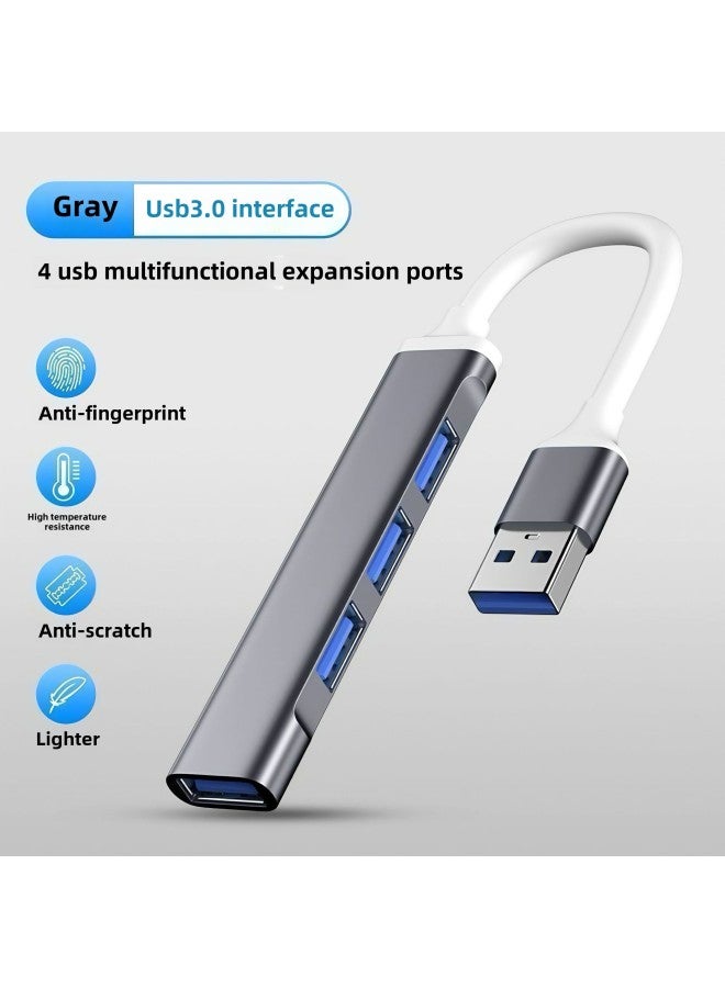 USB3.0 Expansion Dock 4-in -1 Multi-interface Splitter Typec Computer Notebook U Disk Adapter-Number Of Interfaces:Gray [usb3.0 To 4 Ports]  - Image 1