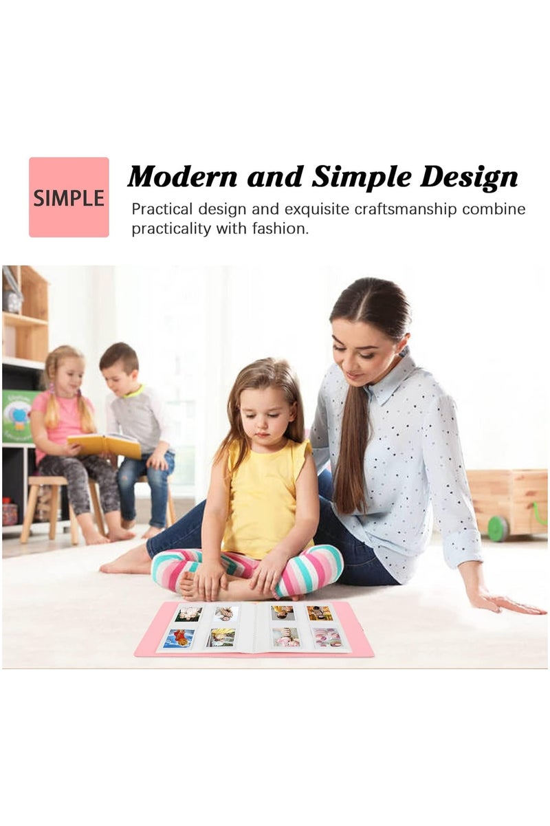 VKL 256 Photos Album for Fujifilm Instax Mini Camera, Polaroid 2x3" Zink Pictures, Photo Album Book for Instax Mini 11 12 9 90 70 40 8 Instant Camera and Film (Pink) - Image 2