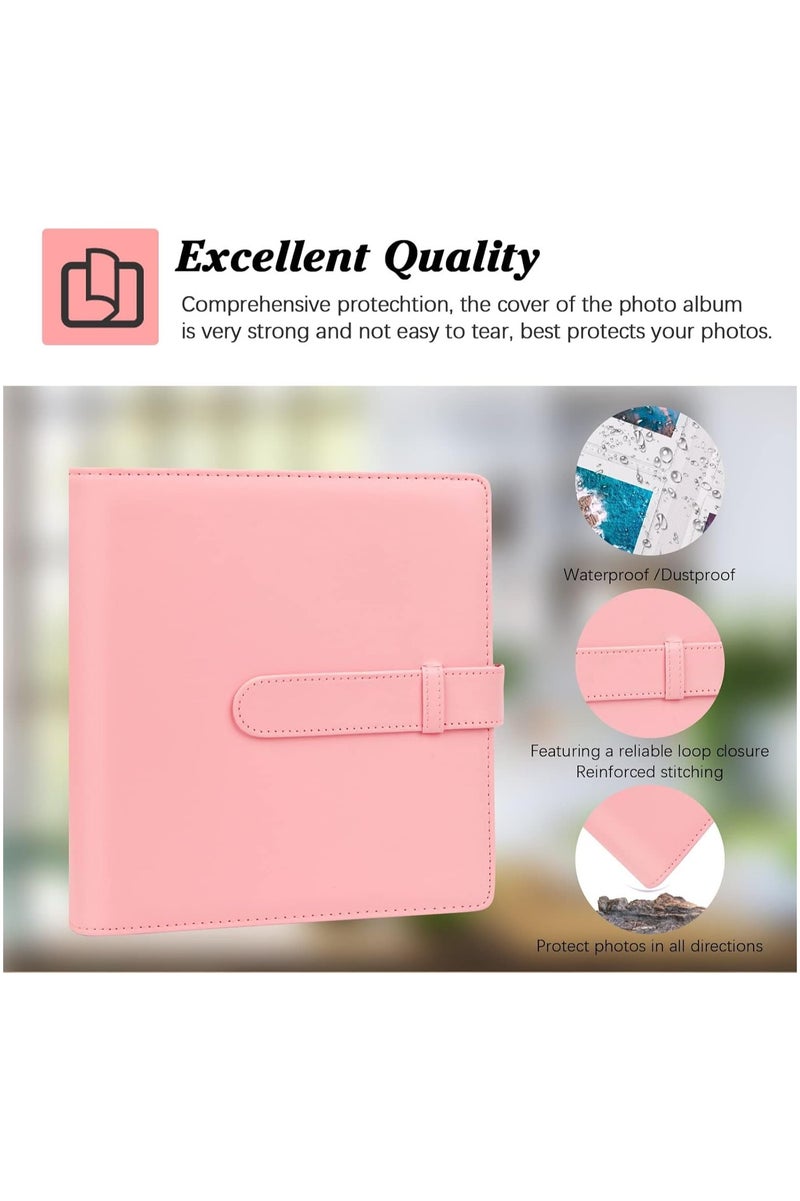 VKL 256 Photos Album for Fujifilm Instax Mini Camera, Polaroid 2x3" Zink Pictures, Photo Album Book for Instax Mini 11 12 9 90 70 40 8 Instant Camera and Film (Pink) - Image 5