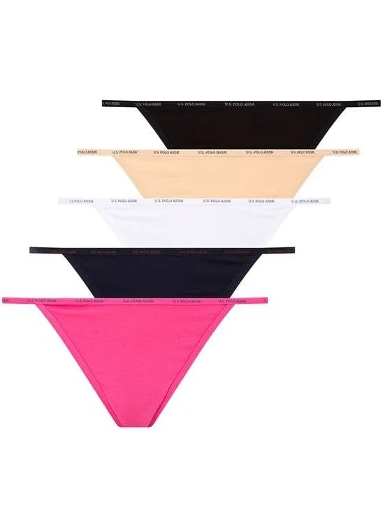 يو اس بولو اسن BASE. Polo Assn. Women's Multicolored Thong Slip 67000
