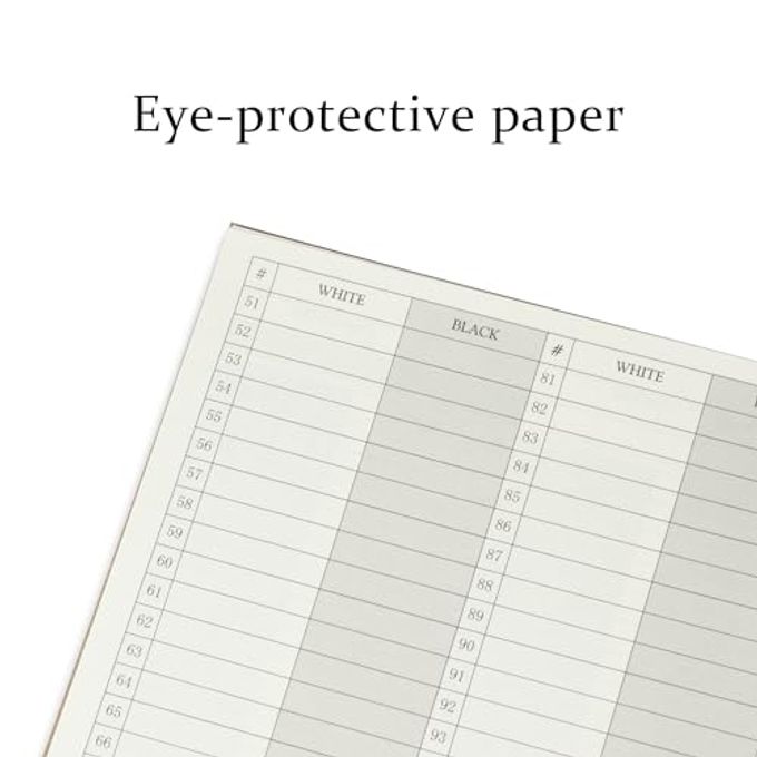A&A 2 Pack Chess Scorebook, 50 Games Recordable, 100 Moves Per Game, Eye-Protection Chess Scorebook / 5.5 x 8.25 in. - Image 3