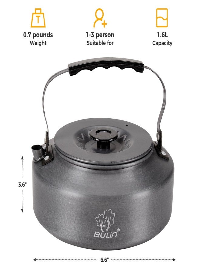 Bulin 1.6L Camping Kettle Camp Tea Coffee Pot Large Outdoor Hiking Kettle Pot Portable 1.52 Quart Camping Tea Kettle - Image 2