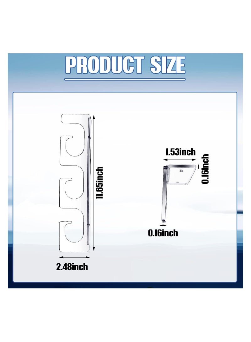 SYOSI Fishing Rod Holder 4 Pcs Azonee Transparent Fishing Pole Wall or Ceiling Storage Rack Holder Wall Mount for Garage for Ceiling or Wall-Ultra Strong Weatherproof Indoor and Outdoor Use Holds 6 Rods - Image 4