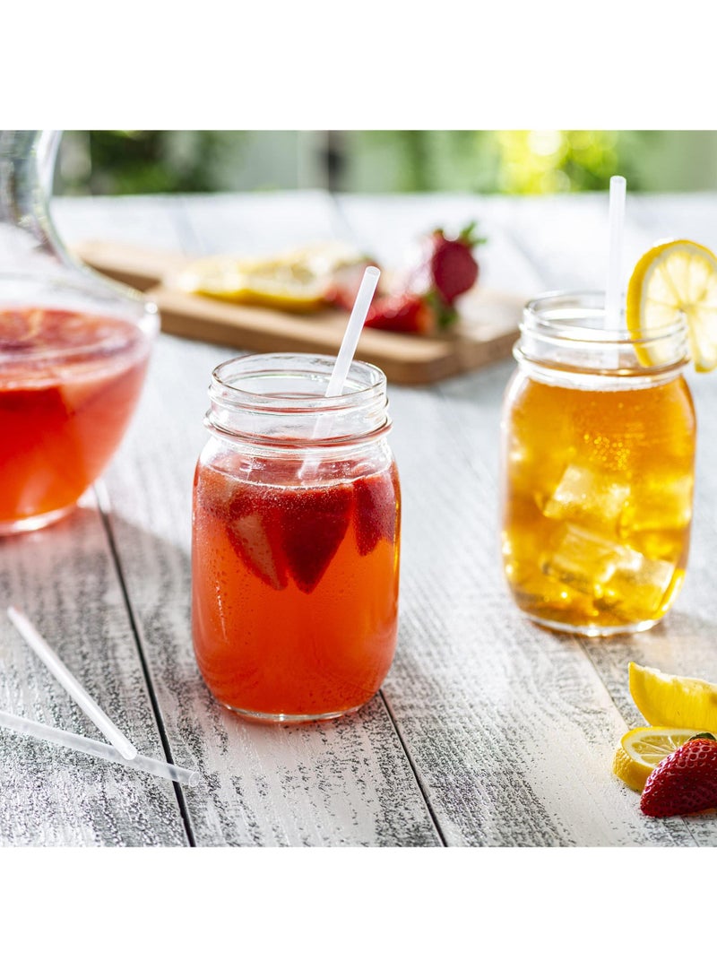 Sweet seven Vibrant 200-Pack Clear Plastic Drinking Straws - Disposable, Kid-Friendly, Party Fun Straws - Image 2