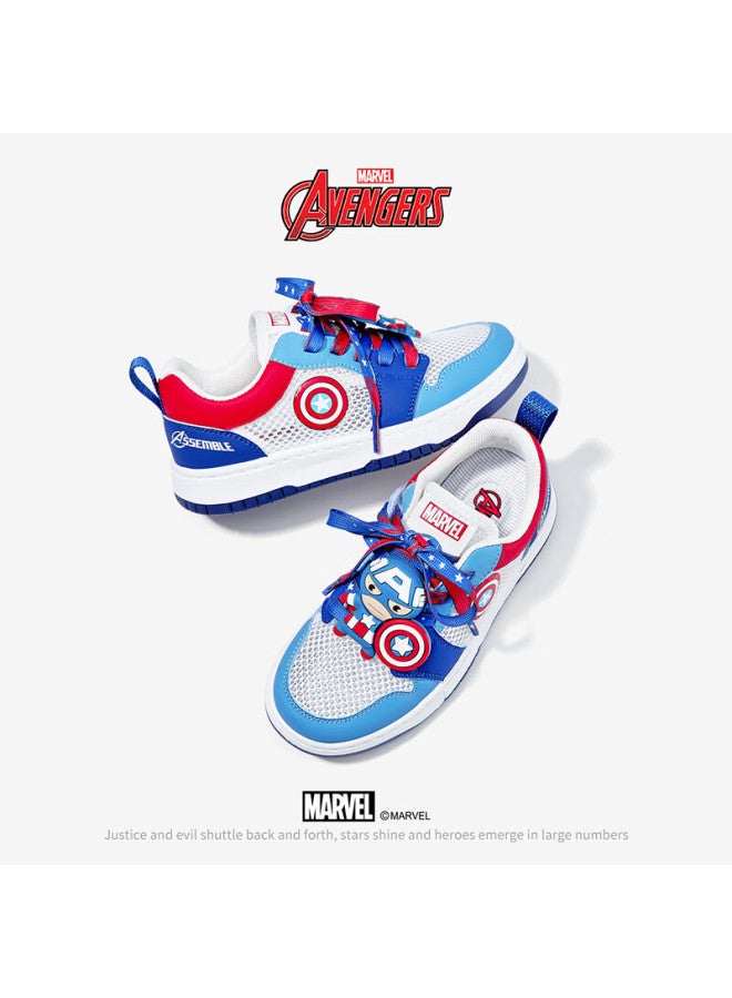 Disney Disney Boys' Summer Breathable Mesh Shoes Outdoor Mesh Panel Sneakers Athletic Shoes Dm2319a White Blue Size 31 - Image 2