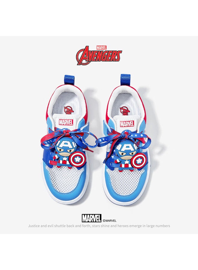 Disney Disney Boys' Summer Breathable Mesh Shoes Outdoor Mesh Panel Sneakers Athletic Shoes Dm2319a White Blue Size 31 - Image 5