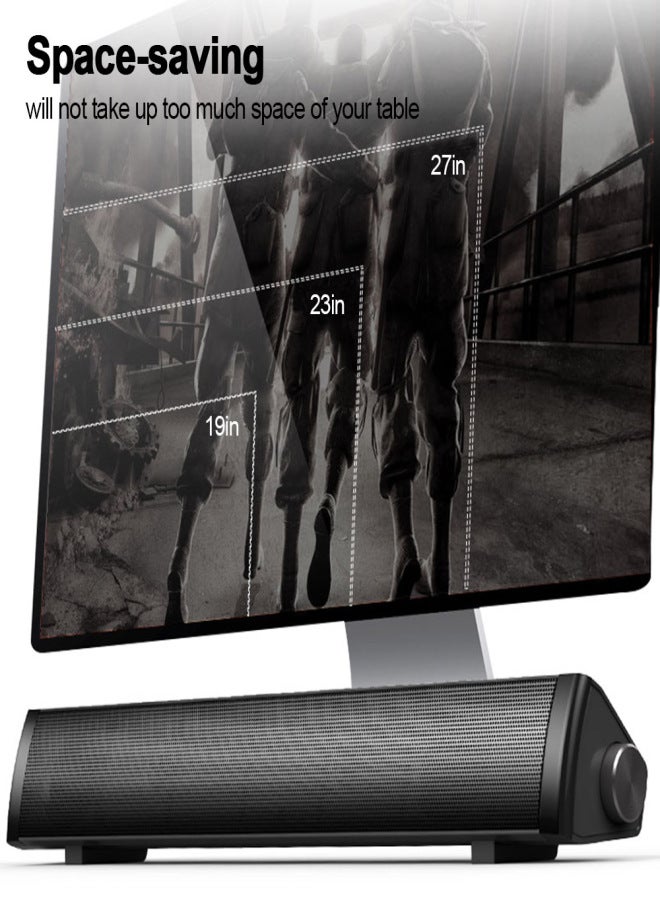 مكبر صوت SADA V105، مكبرات صوت كمبيوتر سلكية، مكبر صوت ستيريو صغير الحجم يعمل بمنفذ USB، يتميز بصوت عالي الدقة وجهير غني، مناسب لأجهزة التلفزيون والكمبيوتر والهواتف المحمولة والأجهزة اللوحية وأجهزة الكمبيوتر المكتبية والمحمولة. - Image 2