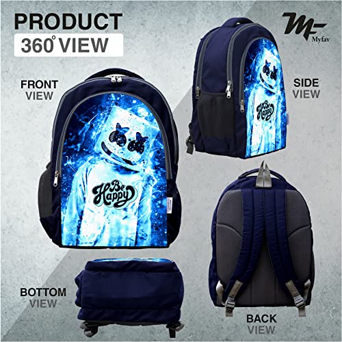 Myfav MY FAV 16 Inch Printed Backpack for Men & Women | Waterproof, Durable & Sturdy Laptop Bag | Premium School & Travel Backpack with 16-inch Padded Laptop Compartment | Water-Resistant | Pack of 1 - Image 2