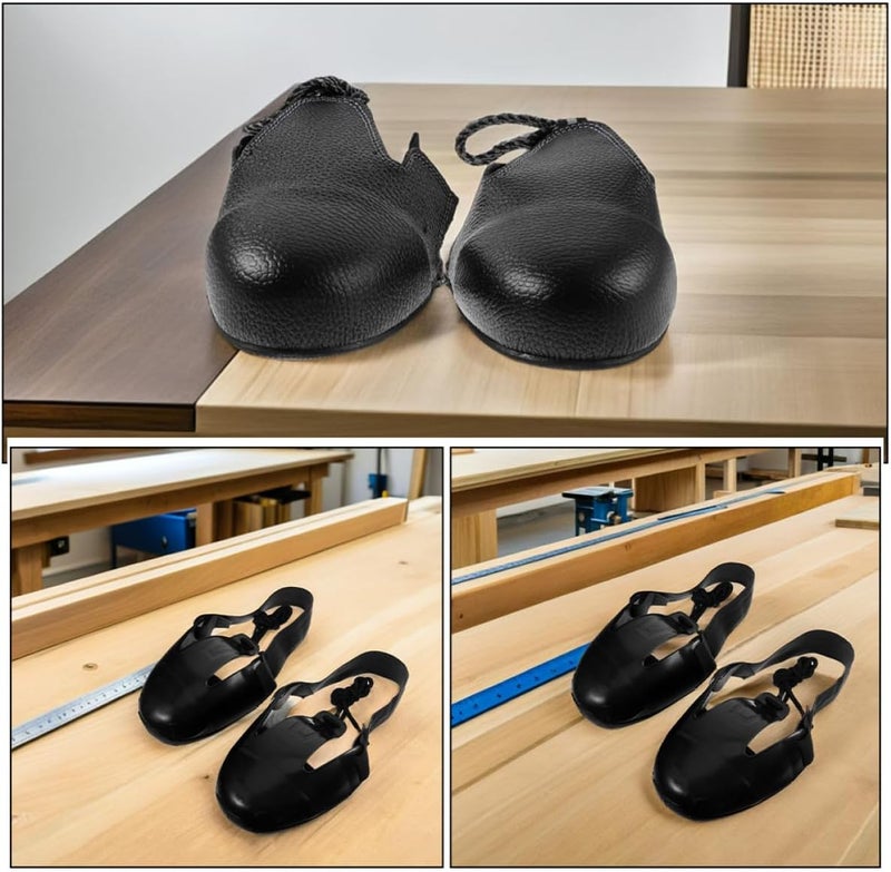 DOITOOL Steel Toe Covers Safety Overshoes with Elastic Anti-smash Toe Protector Attachment Non-slip Safety Footwear Covers for Industrial Worksite Visitors 2 Pairs - Image 2