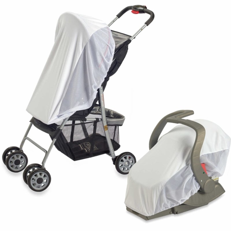 Diono Stroller Sun Net, Stroller Sun Shade, Universal Fit, Compatible with All Strollers, Car Seats, Baby Carriers, White - Image 3