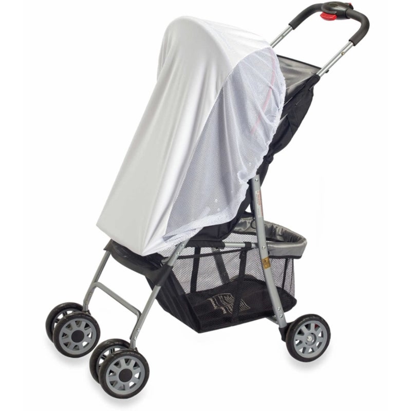 Diono Stroller Sun Net, Stroller Sun Shade, Universal Fit, Compatible with All Strollers, Car Seats, Baby Carriers, White - Image 1
