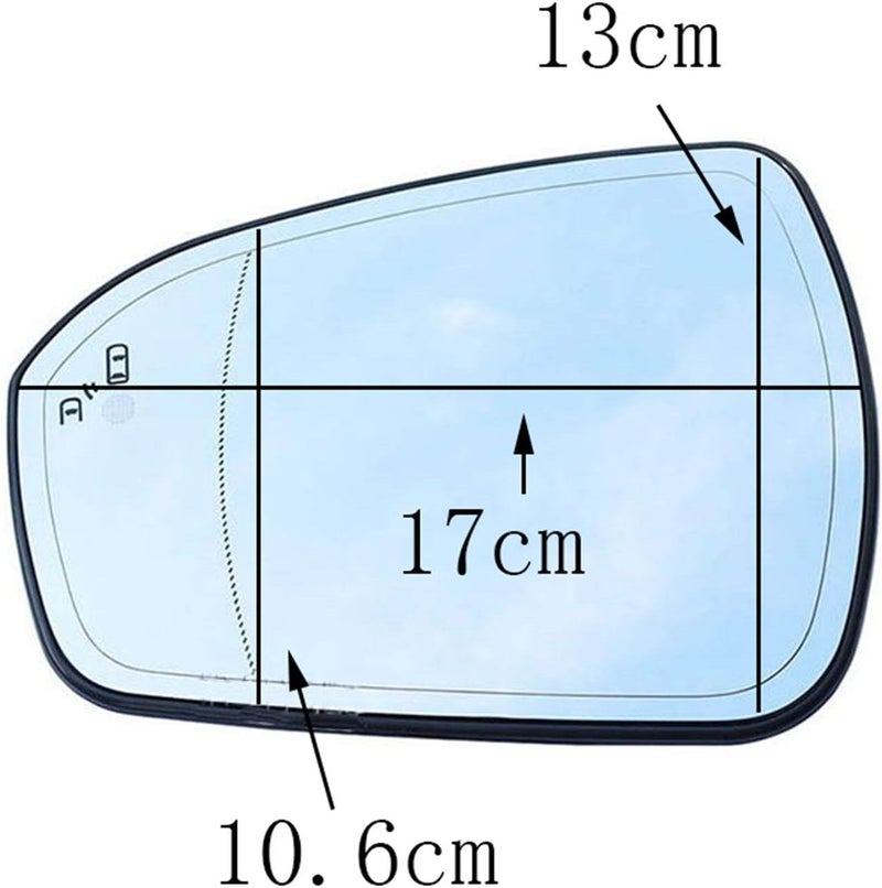 Wivplex Heated Anti-Glare Side Mirror Glass for Ford Mondeo - Image 2